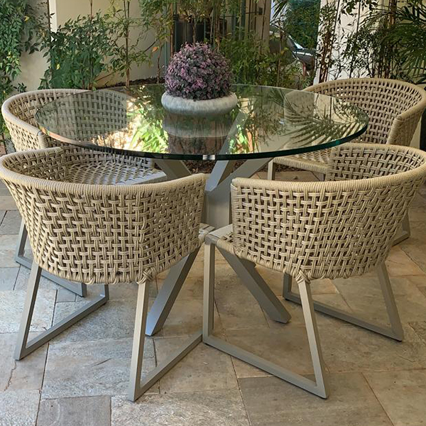 CAdeiras em corda nautica para varanda gourmet e área externa