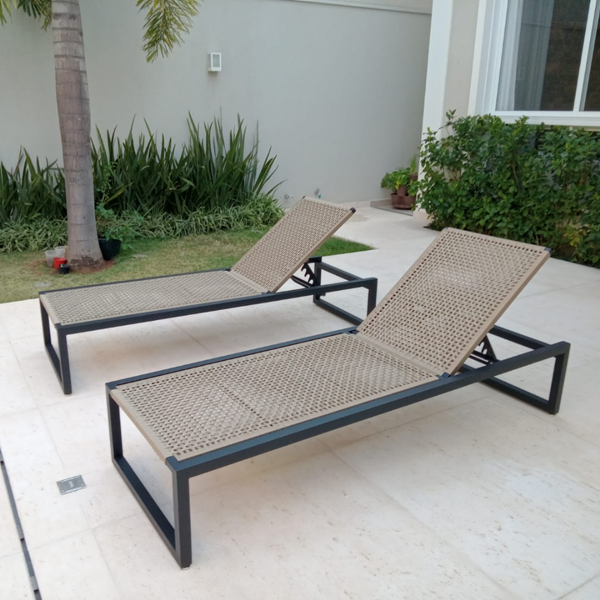 espreguiçadeira em corda nautica