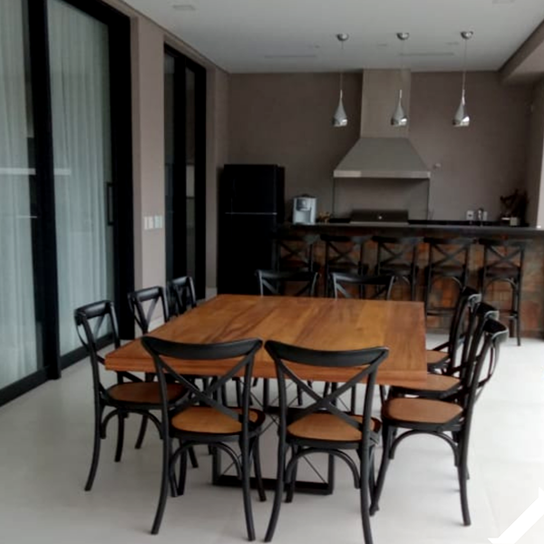 mesas tampo em amdeira para varanda gourmet e area externa