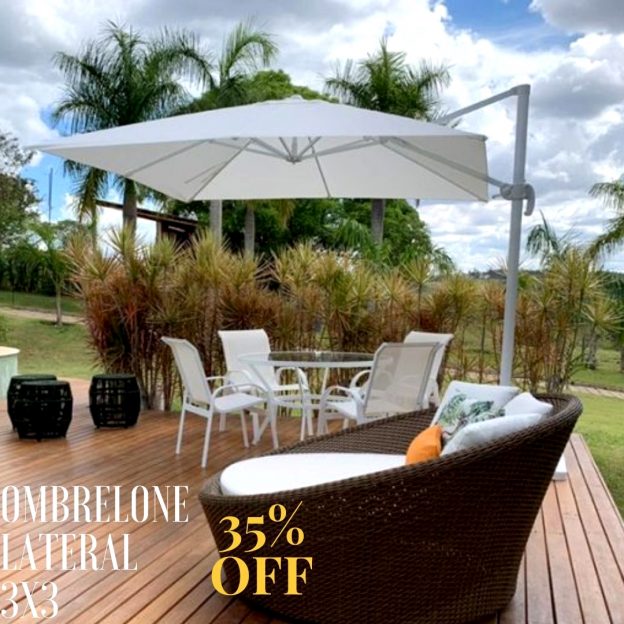 ombrelone lateral 3x3 quadrado para piscina