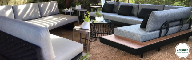 sofa area externa e varanda gourmet